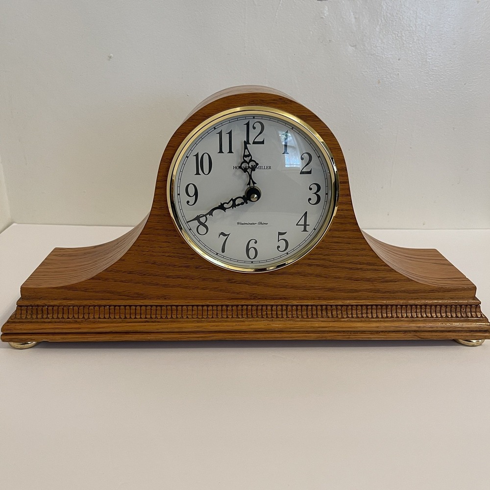 Howard Miller Westminster Chime Quartz Battery Operated Clock 635-102 WORKING